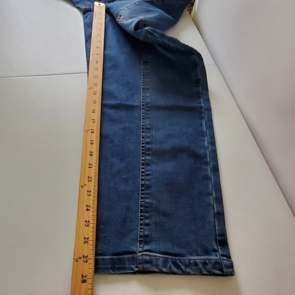 Kensie Straight Leg Seamed Hi-Rise Jeans Size 14 Cargo Style Pockets Stretch NEW - Picture 10 of 14